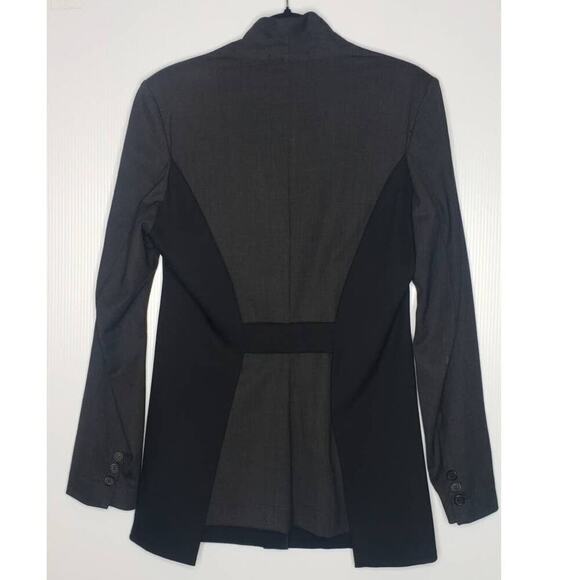 Elm Design Wool Blend Blazer Jacket 3 Large Lagenlook Stretch Corporate Goth - Picture 11 of 13